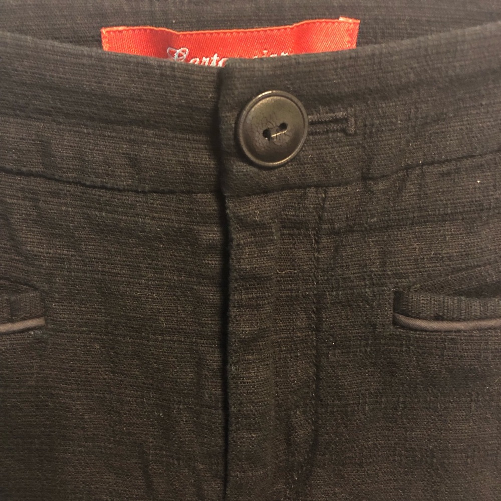LIKE NEW Anthro Cartonnier Black Cropped Pants - Picture 6 of 8